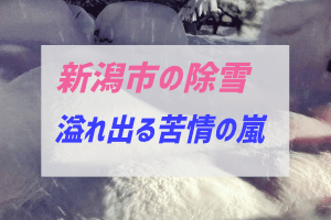 新潟市の除雪に対する苦情について