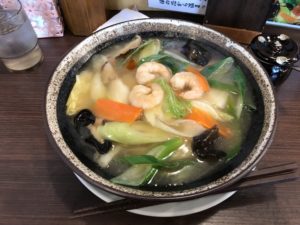新潟市東区ラーメン店愛心｜冬ねぎ蝦醤湯麺がアツアツでした