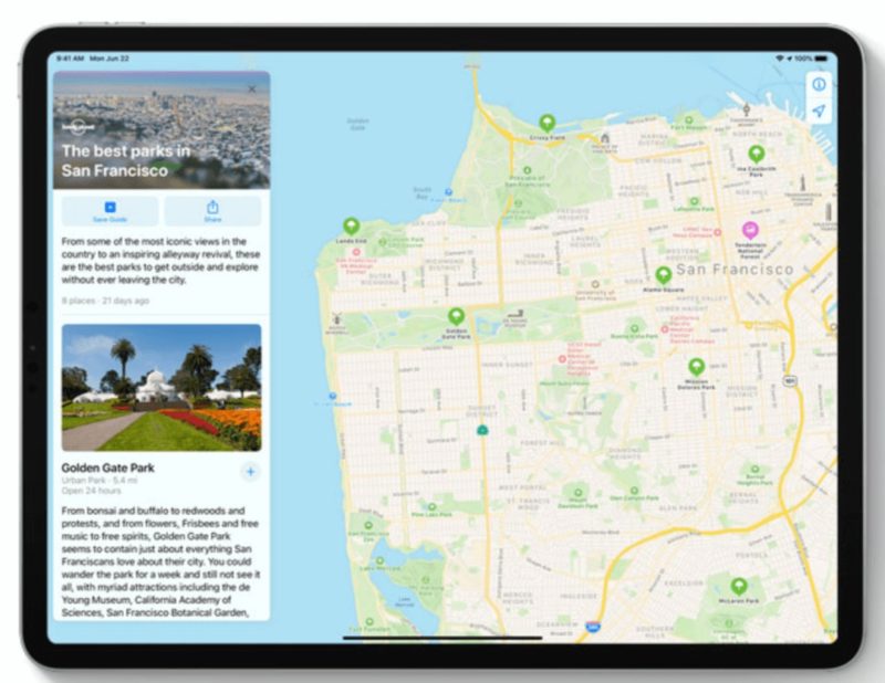 Appleのシティガイド、マップの変更点