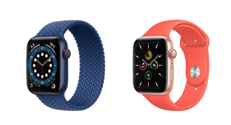 Apple Watchを比較する、SEとシリーズ６