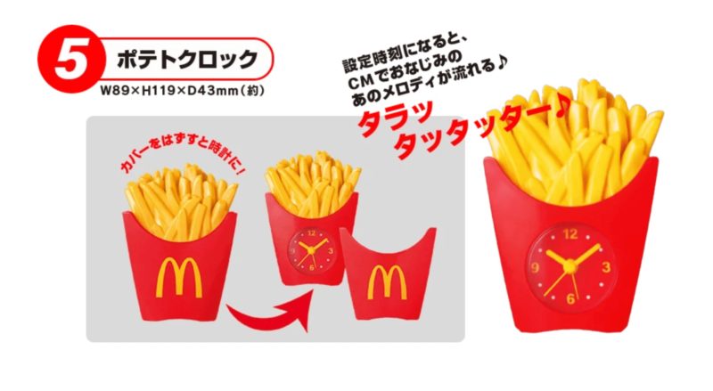 2021年のマクドナルドの福袋、ポテトクロック