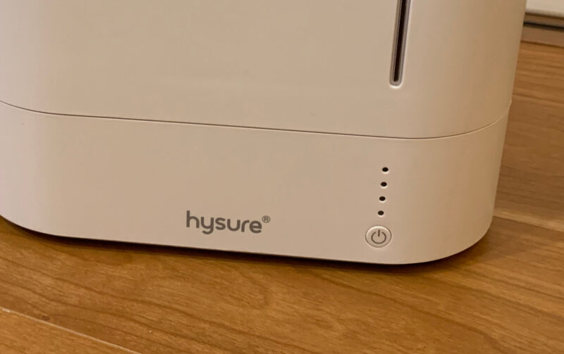 電源ボタンと操作方法、Hysure Pro 4の加湿器（humidifier）のレビュー