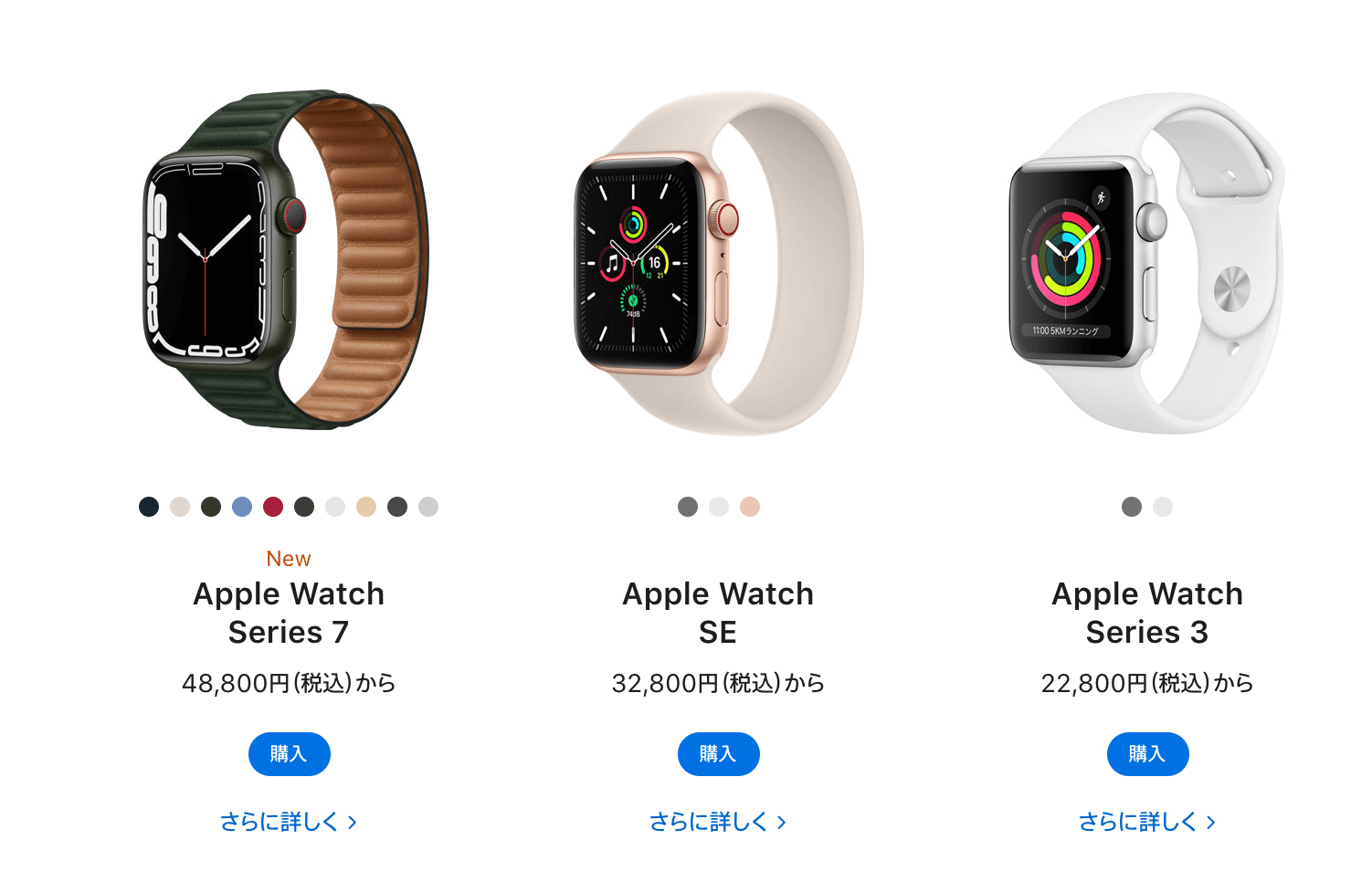 AppleWatchシリーズ比較【Series3と7、SEどれを買うか】 | ぶちくまどっとこむ