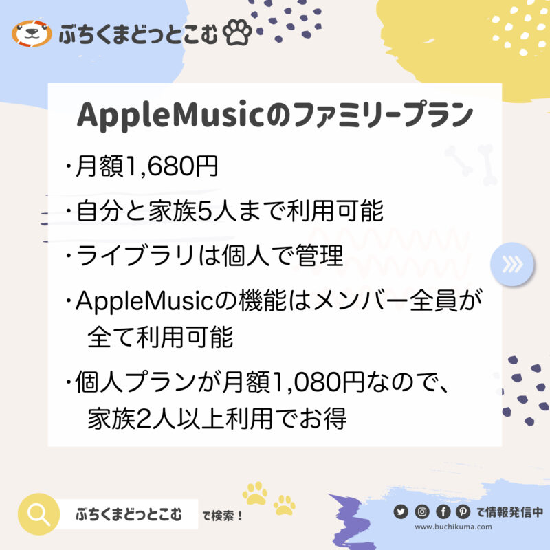 AppleMusicはファミリー共有の方がお得か？