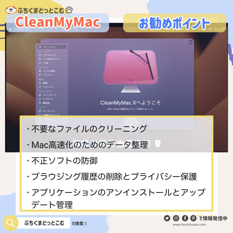 「CleanMyMac」をお勧めするポイント