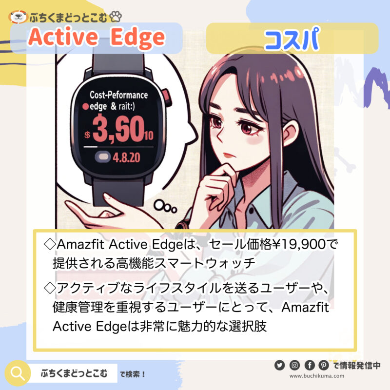 Amazfit Active Edgeのコスパが知りたい！